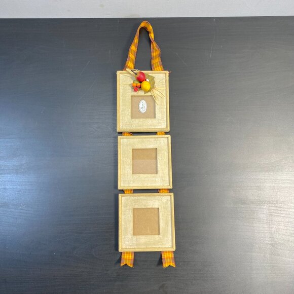 Triple Wooden Picture Frame, Wall Hanging Mirror Frame, Three Vertical Photo Fra - Picture 10 of 10